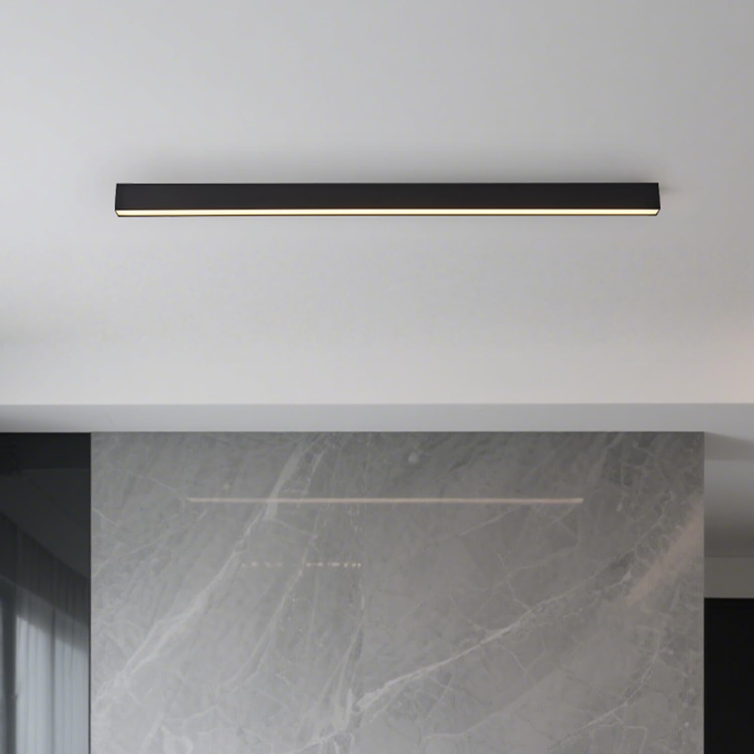39.3in Black Remote Control Linear LED Ceiling Light