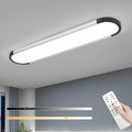 39.4in Black Silver Semi Flush Linear LED Ceiling Light