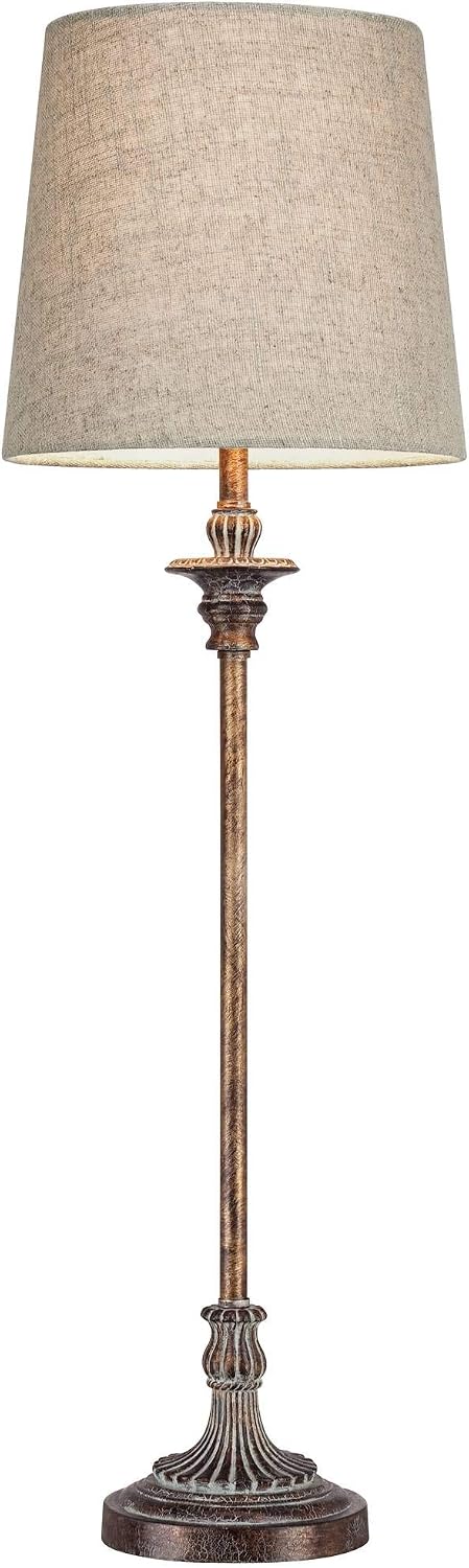 Set of 2 31.5in Weathered Brown French Country Table Lamps