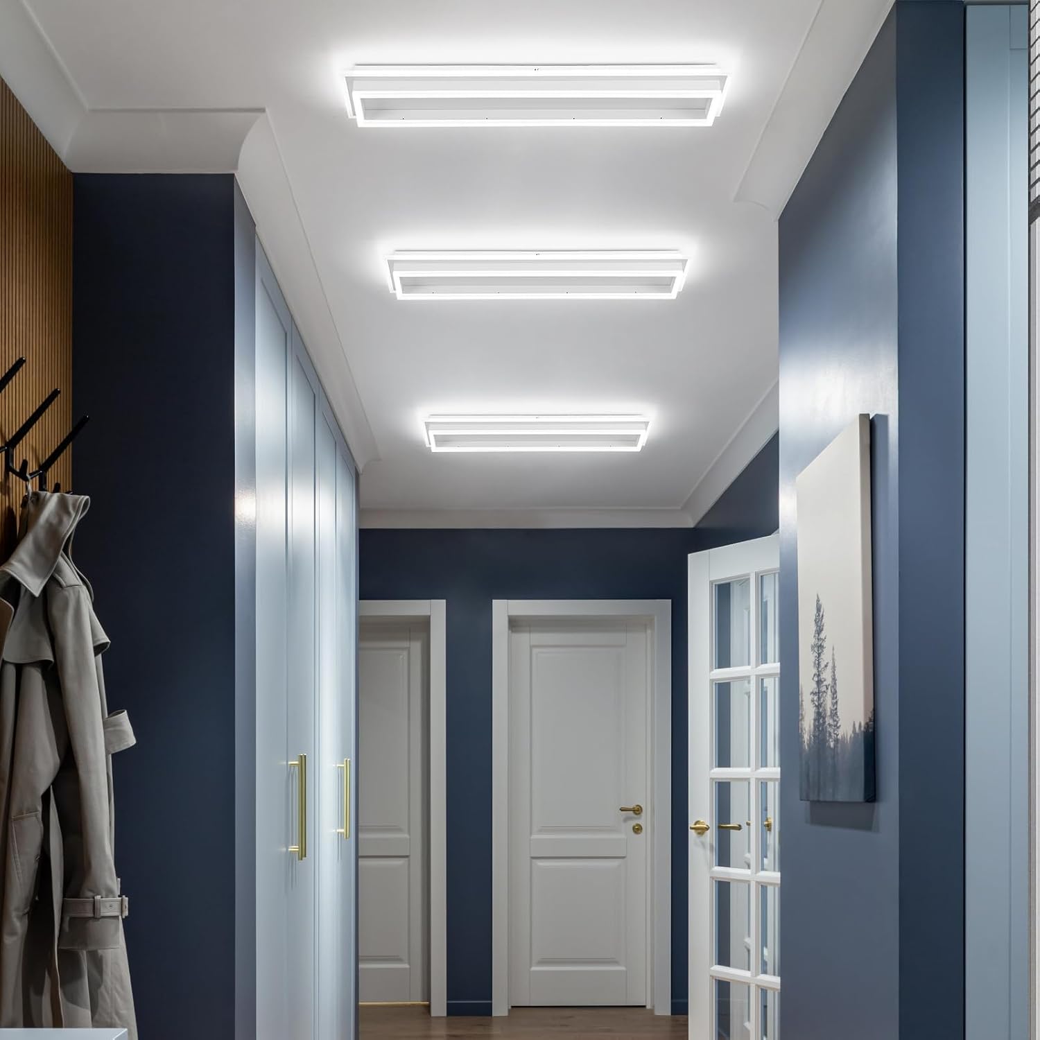 31.5in White Linear Acrylic LED Ceiling Light