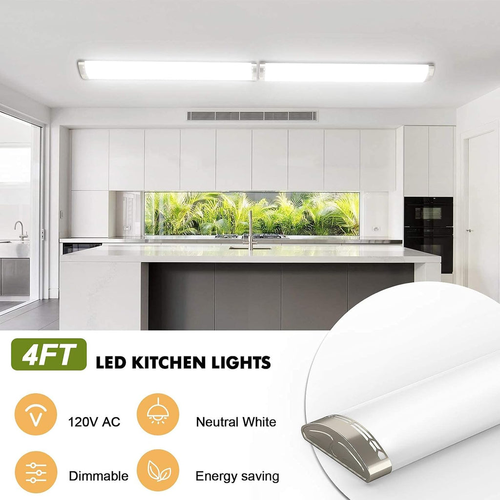 4FT 4000K Wraparound Linear LED Ceiling Light