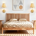 2 Pack Gold Natural Rattan Wall Sconces