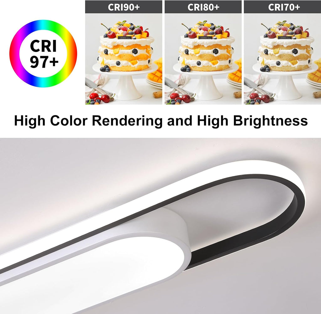 48in Smart Dimmable Metal Acrylic Linear LED Ceiling Light