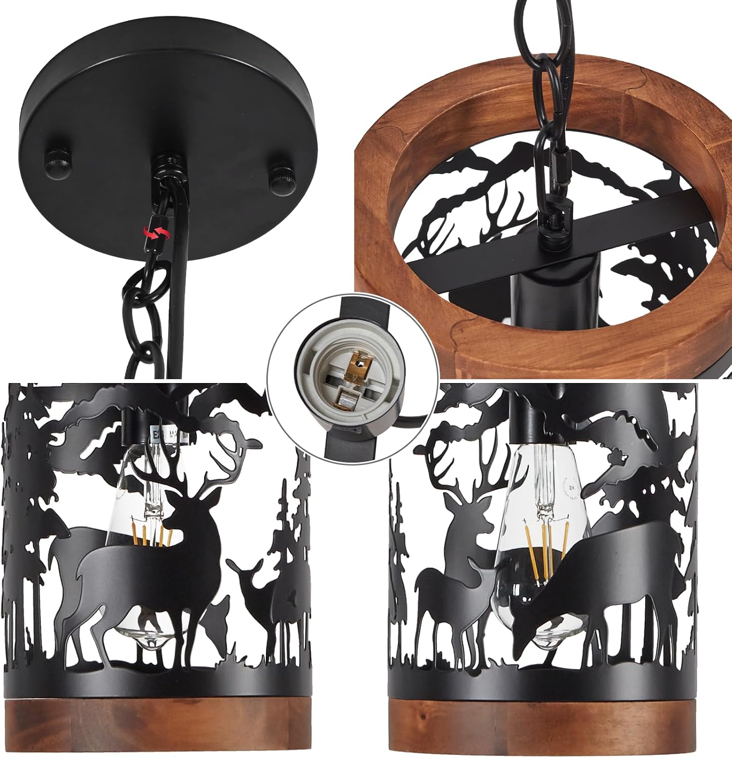Deer Cage Farmhouse Pendant Light