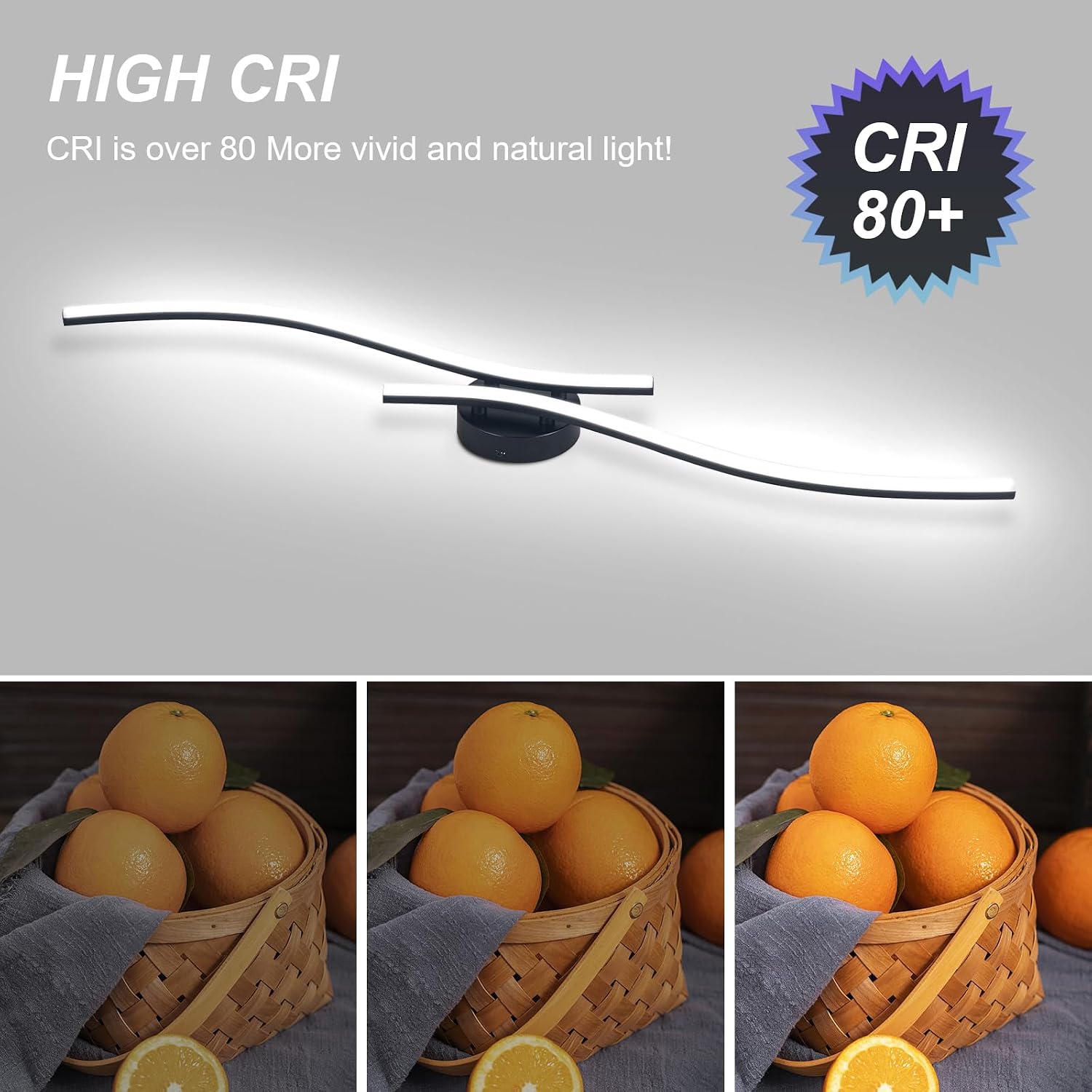39.37in Black Aluminum Linear LED Ceiling Light