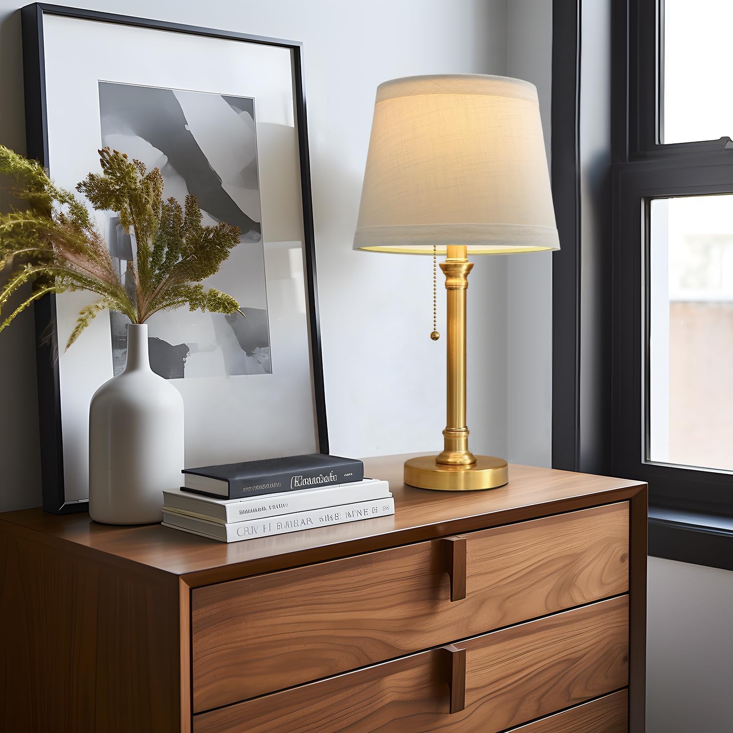 Set of 2 19.5in Gold Brass Candlestick Table Lamps