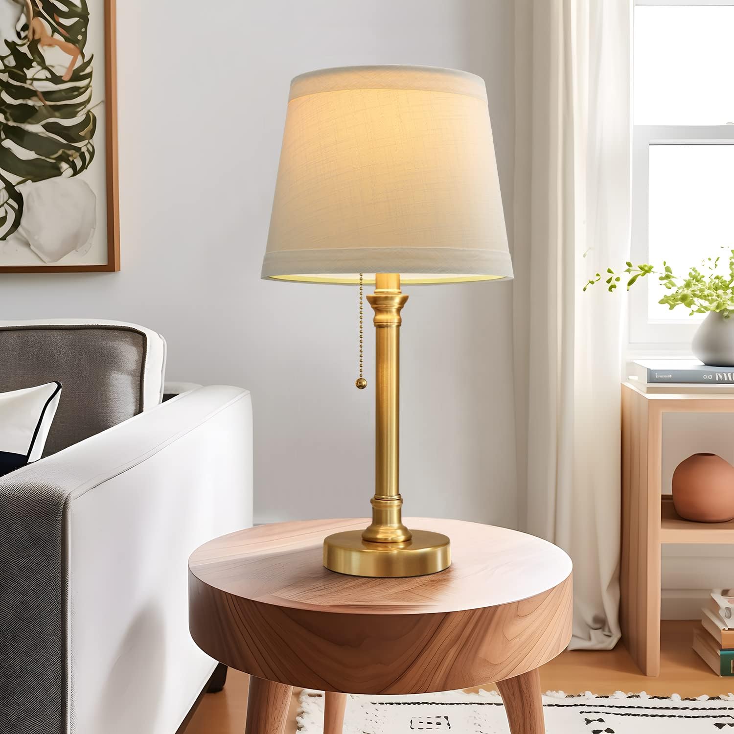 Set of 2 19.5in Gold Brass Candlestick Table Lamps