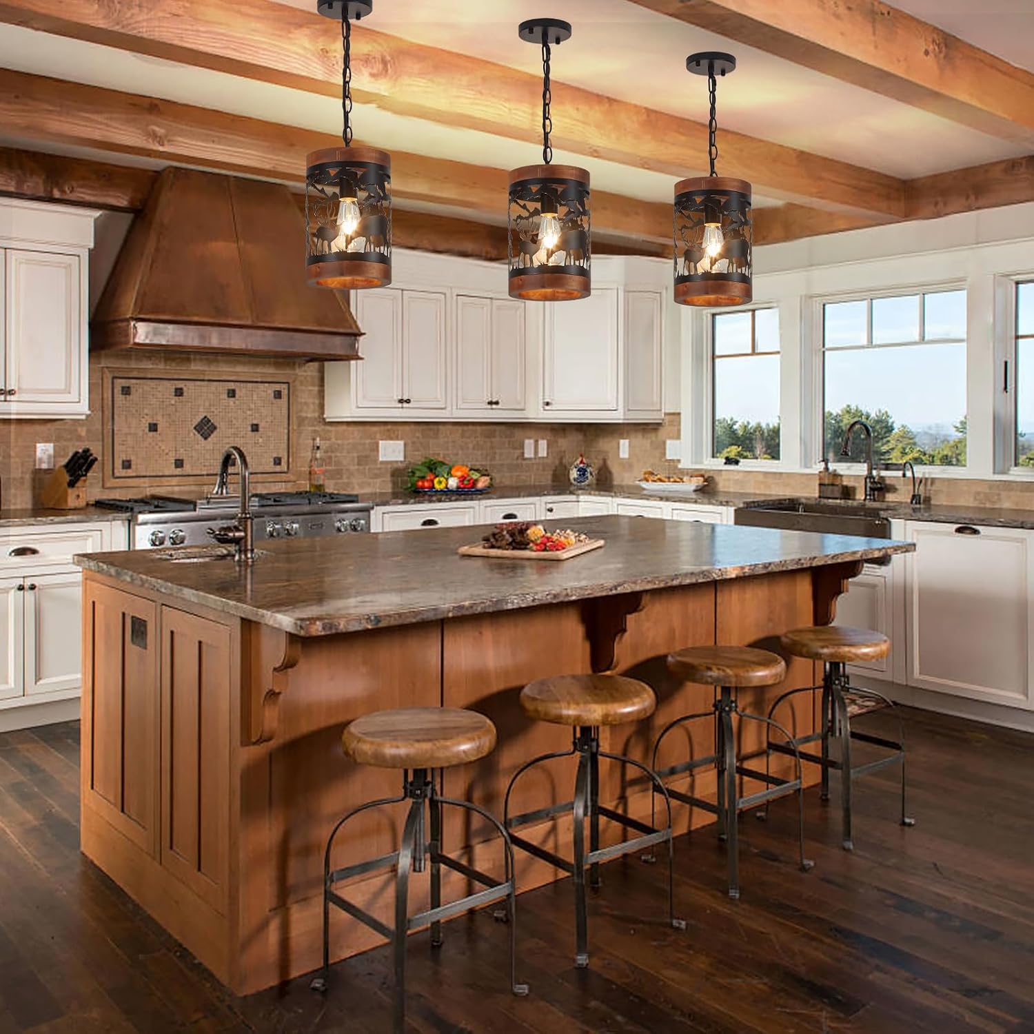 Deer Cage Farmhouse Pendant Light