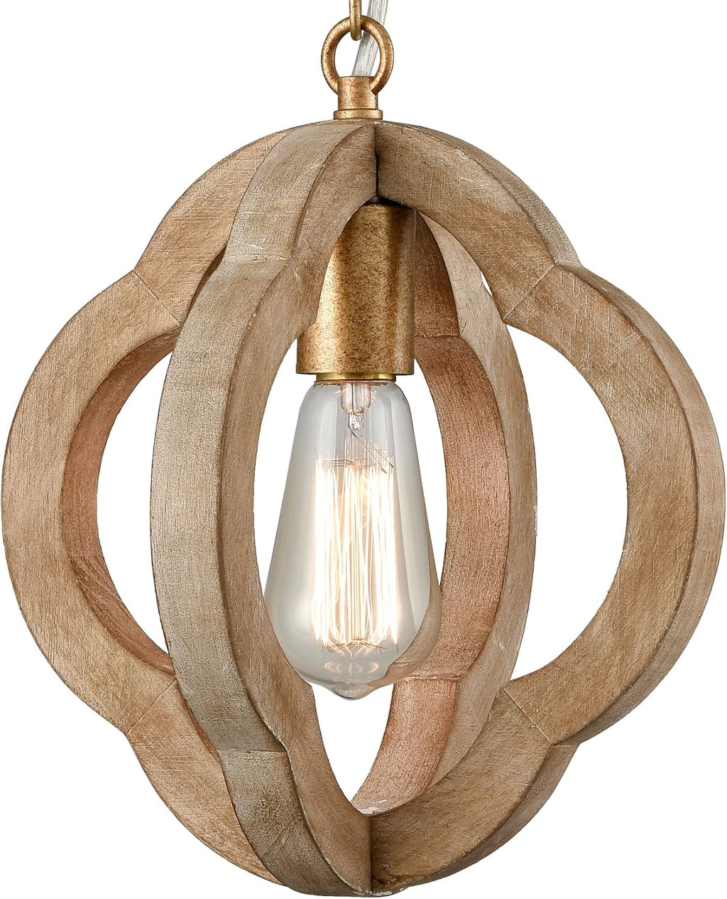 Vintage Wood Farmhouse Pendant Light