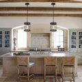 1-Light Wood Farmhouse Pendant Light